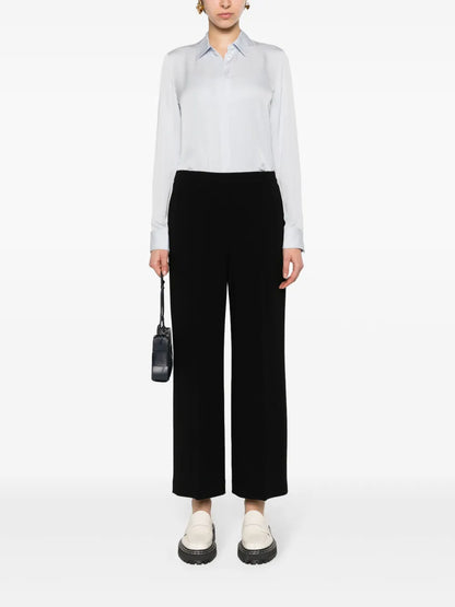 Classic-Collar Silk Shirt