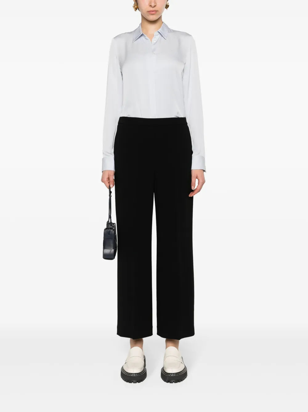Mid-Rise Wide-Leg Trousers