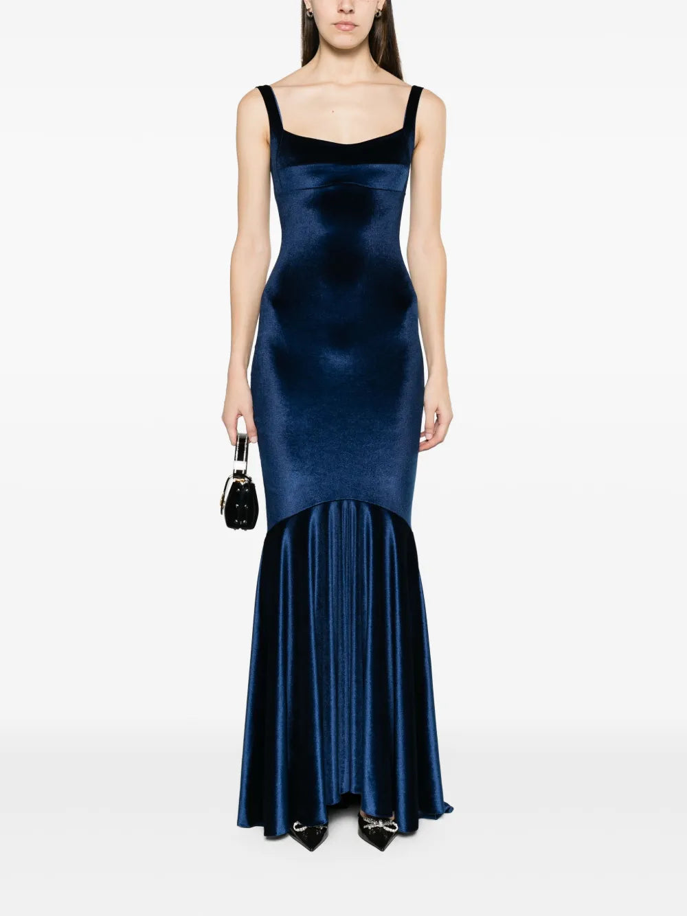 Sleeveless Velvet Mermaid Gown