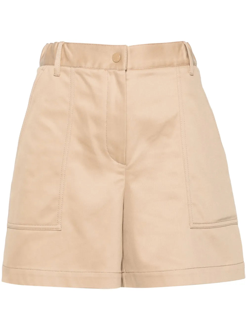 Logo-Patch Garbadine Shorts