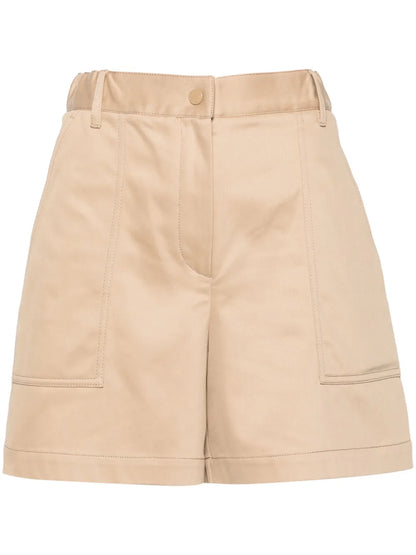 Logo-Patch Garbadine Shorts
