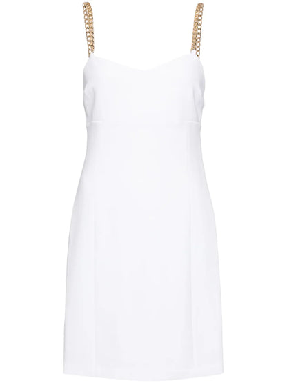 Embellished Crepe Slip Dress