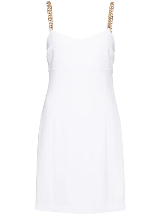 Embellished Crepe Slip Dress