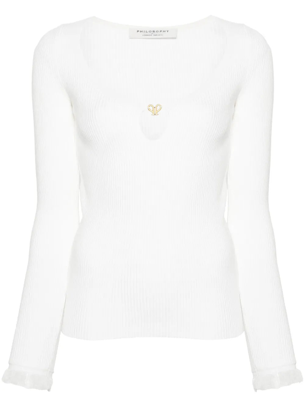 Logo-Plaque Ribbed Top