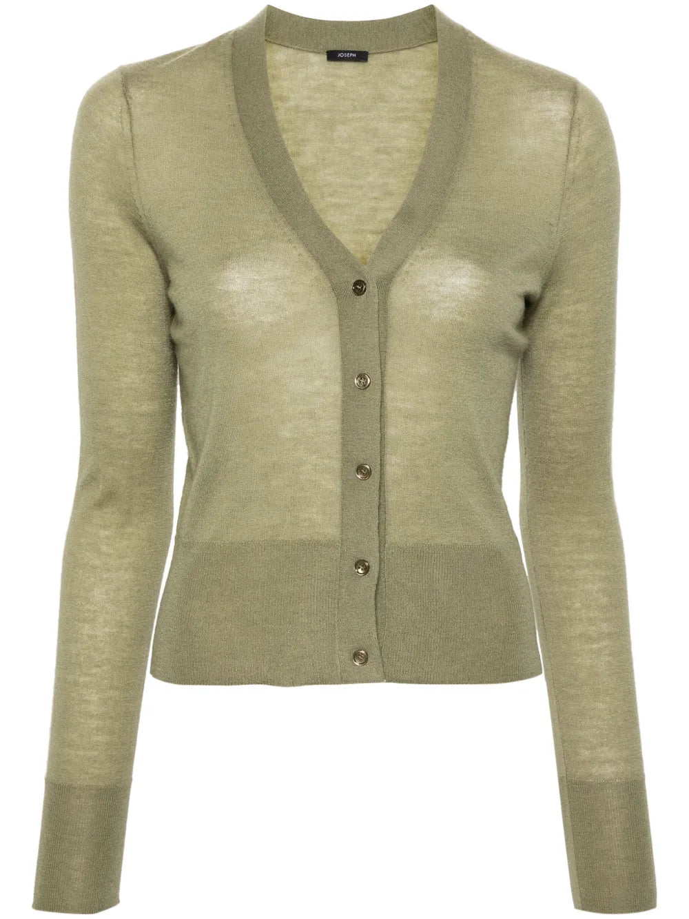 V-Neck Fine-Knit Cardigan