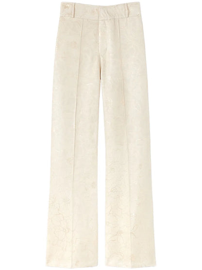 Yoshismart Jacquard Cropped Trousers