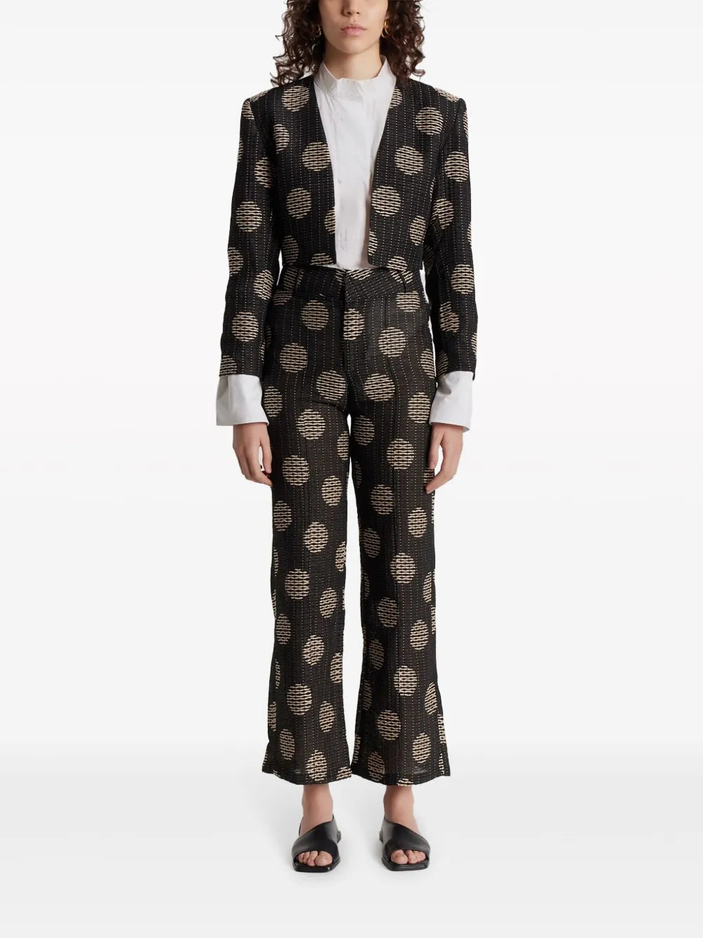 Yoshismart Jacquard Cropped Trousers