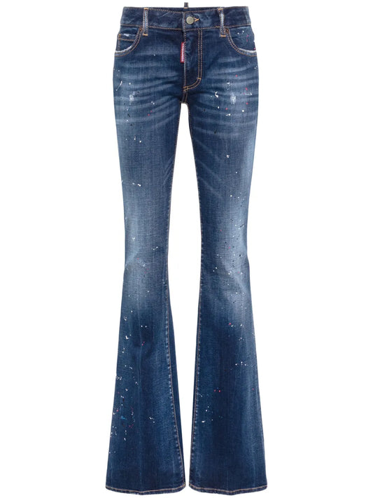 Twiggy Mid-Rise Flared Jeans