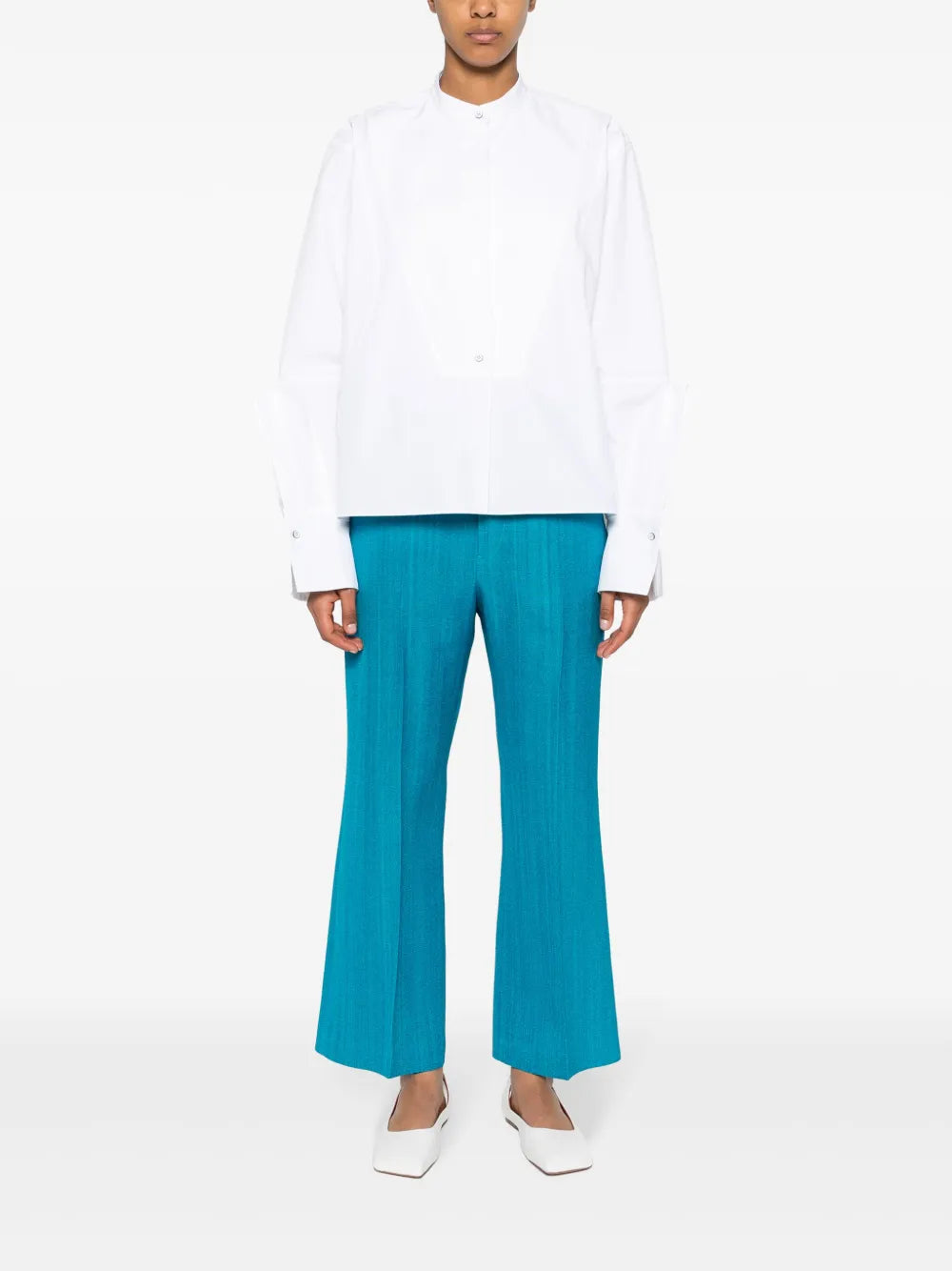 Cropped Cotton Poplin Shirt