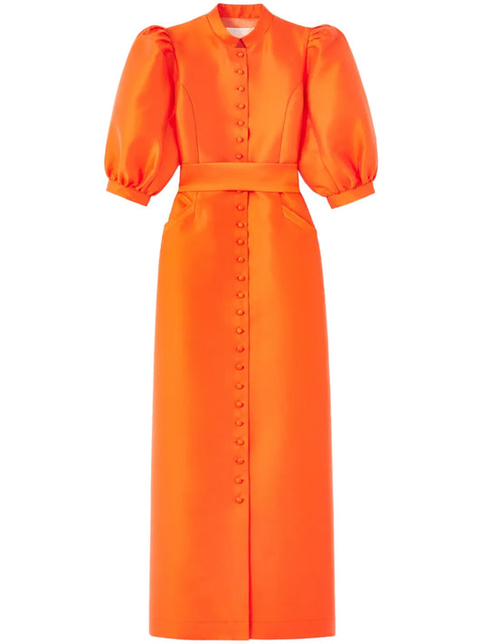 Amoako Satin Midi Dress