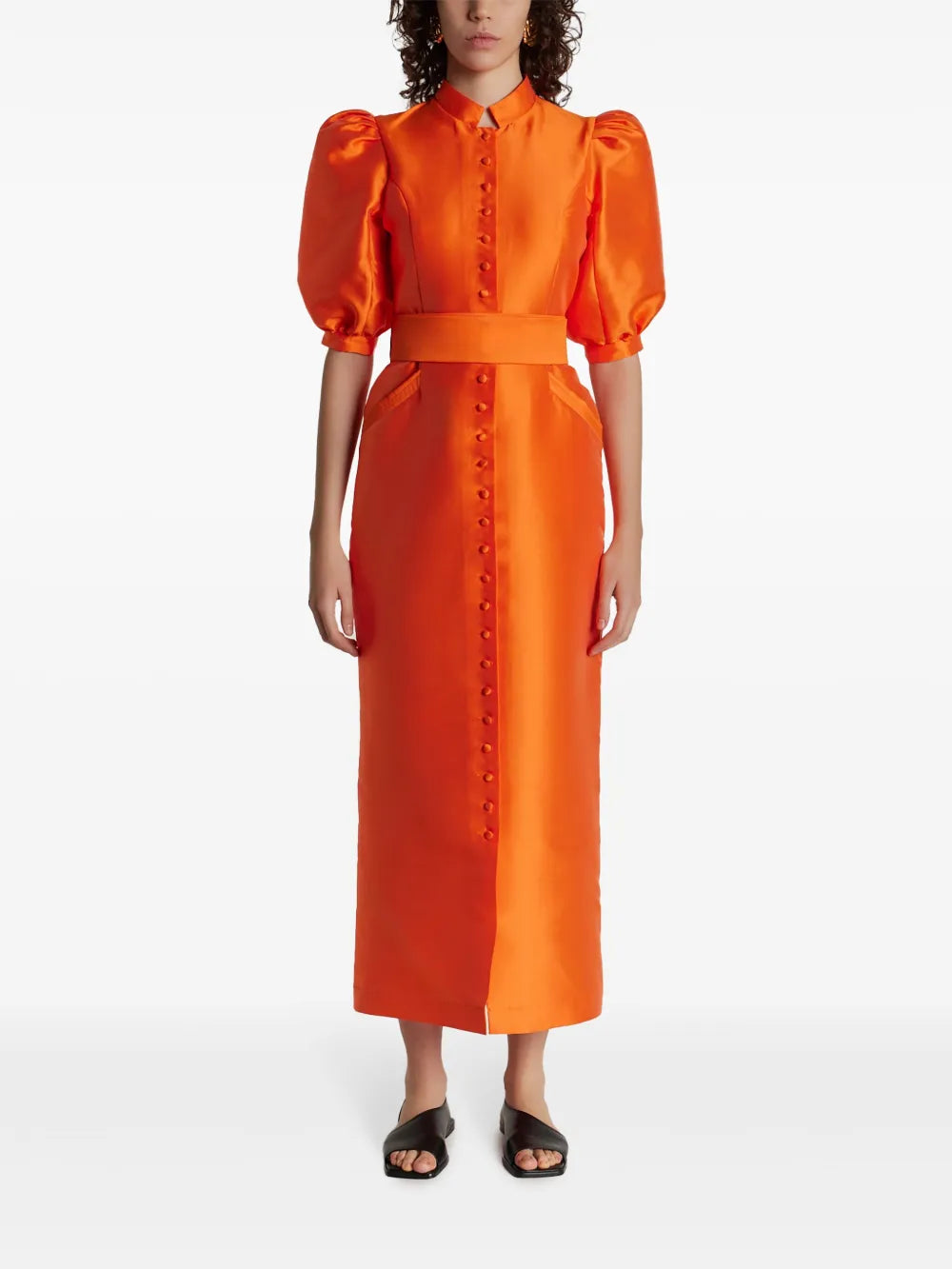 Amoako Satin Midi Dress