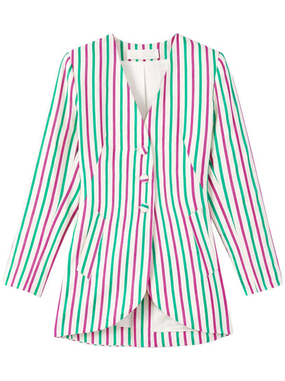 Bridget Stripe-Pattern Blazer