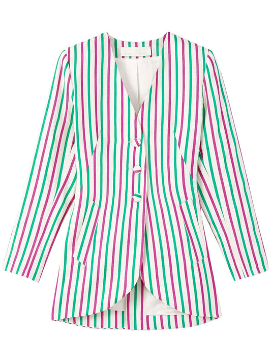 Bridget Stripe-Pattern Blazer