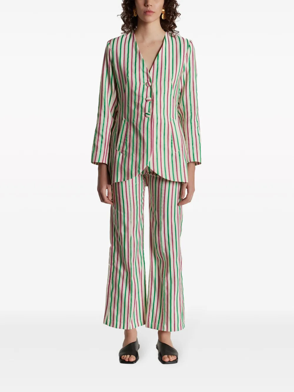Bridget Stripe-Pattern Blazer