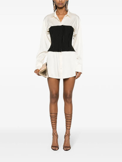 Corset-Detail Mini Dress