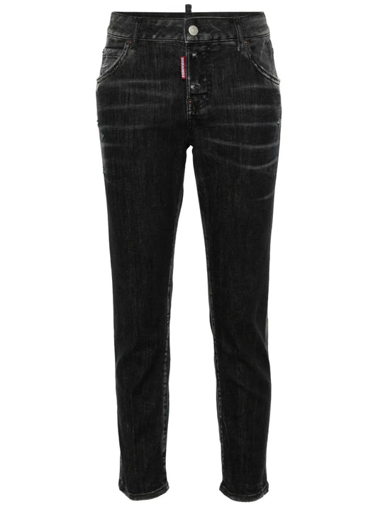 Cool Girl Low-Rise Cropped Jeans