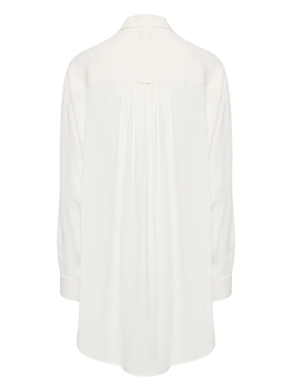 Pleated Classic-Collar Shirt