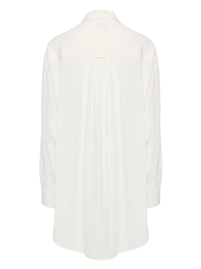 Pleated Classic-Collar Shirt