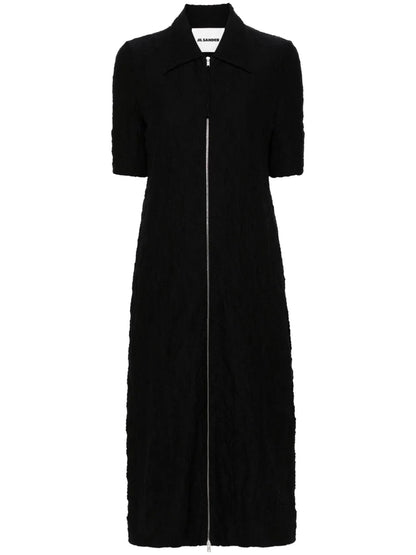 Textured Mid-Length Dress