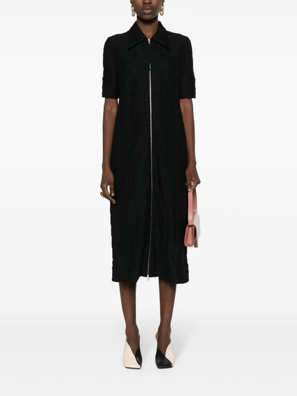 Textured Mid-Length Dress