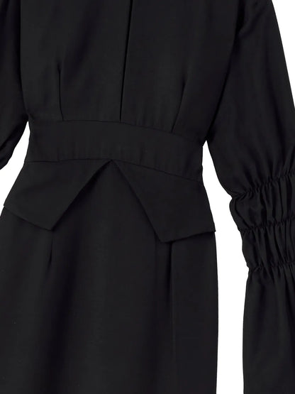 Keith Ruched-Sleeve Dress