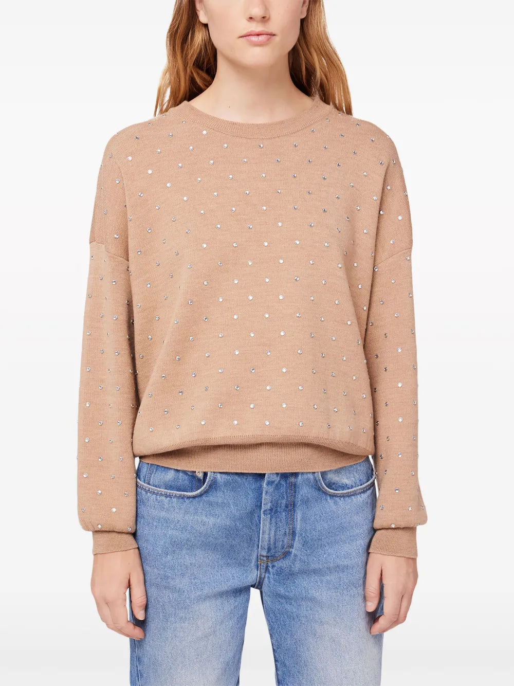 Crystal-Embellished Wool Jumper