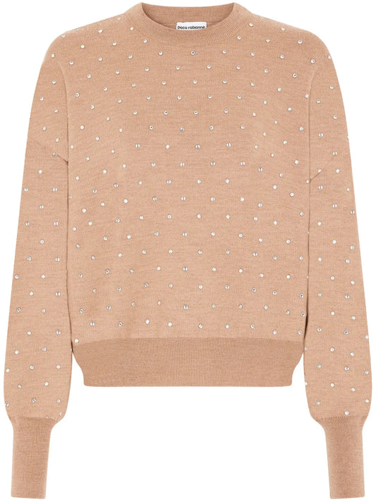 Crystal-Embellished Wool Jumper