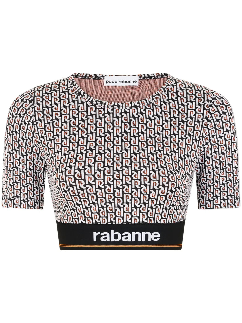 Monogram-Print Cropped T-Shirt