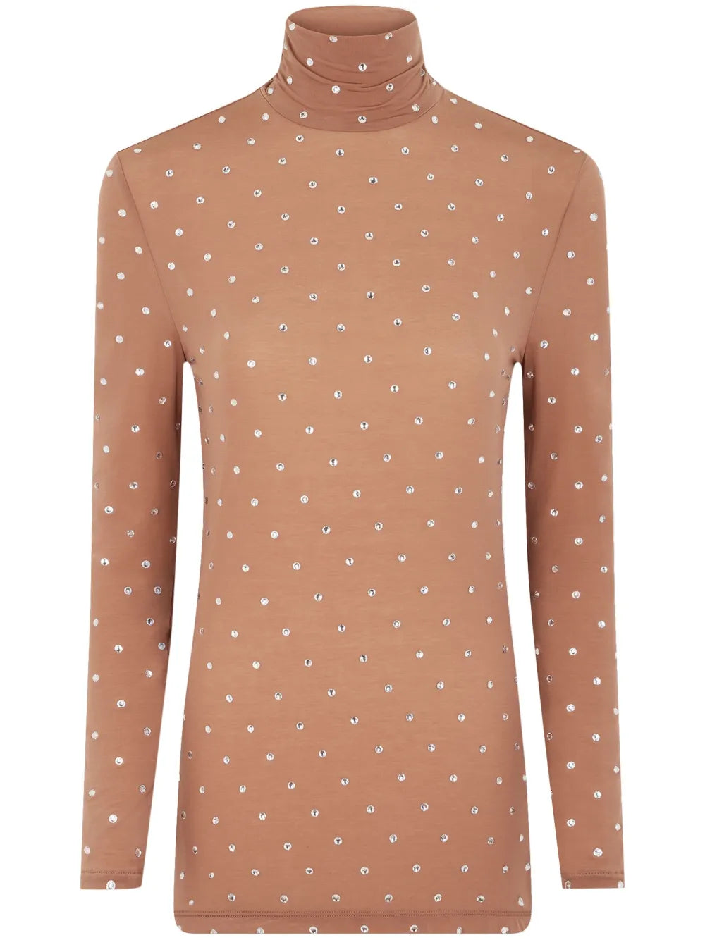 Crystal-Embellished High-Neck Top