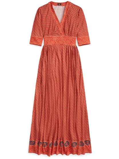 Graphic-Print Maxi Dress