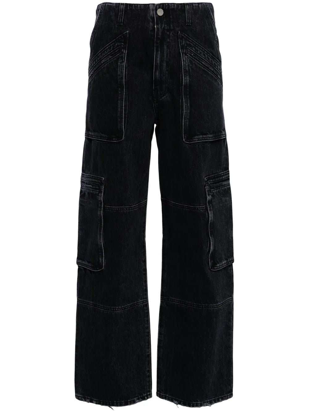 Faded-Effect Cargo Trousers