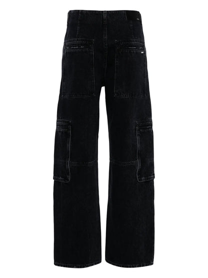 Faded-Effect Cargo Trousers