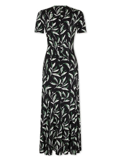 Floral-Print Short-Sleeve Dress
