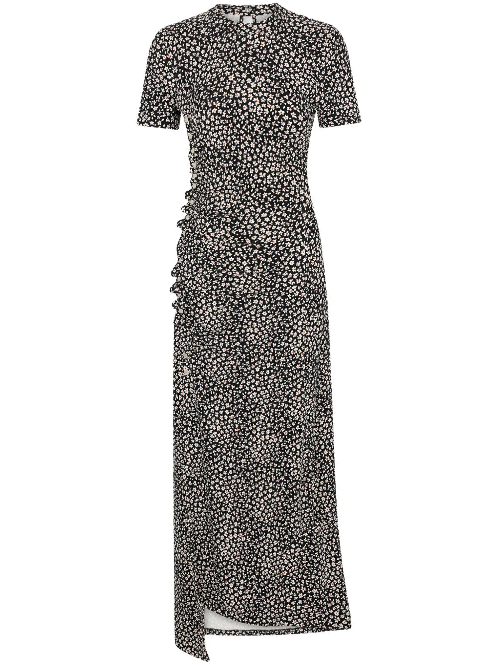 Floral-Print Short-Sleeve Dress