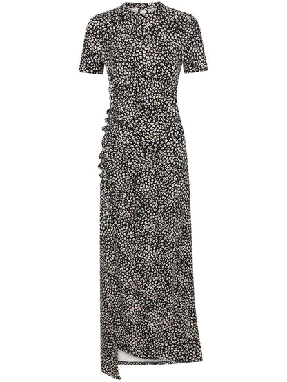 Floral-Print Short-Sleeve Dress