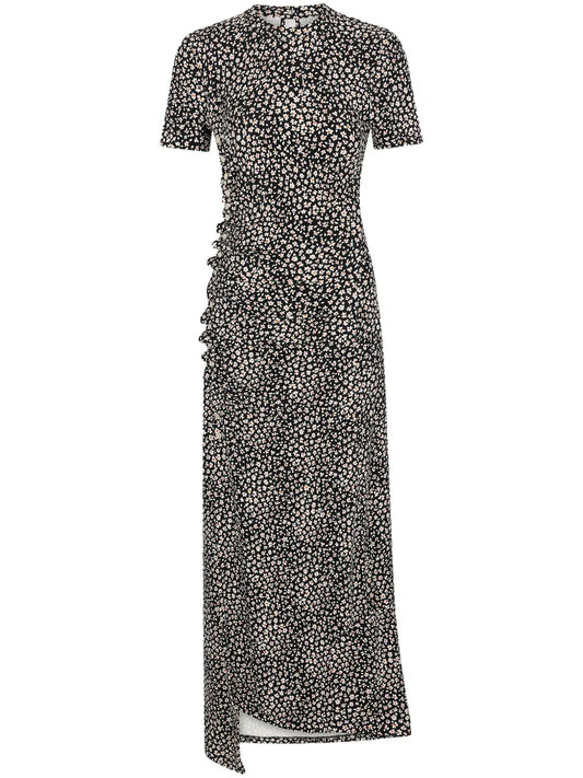 Floral-Print Short-Sleeve Dress