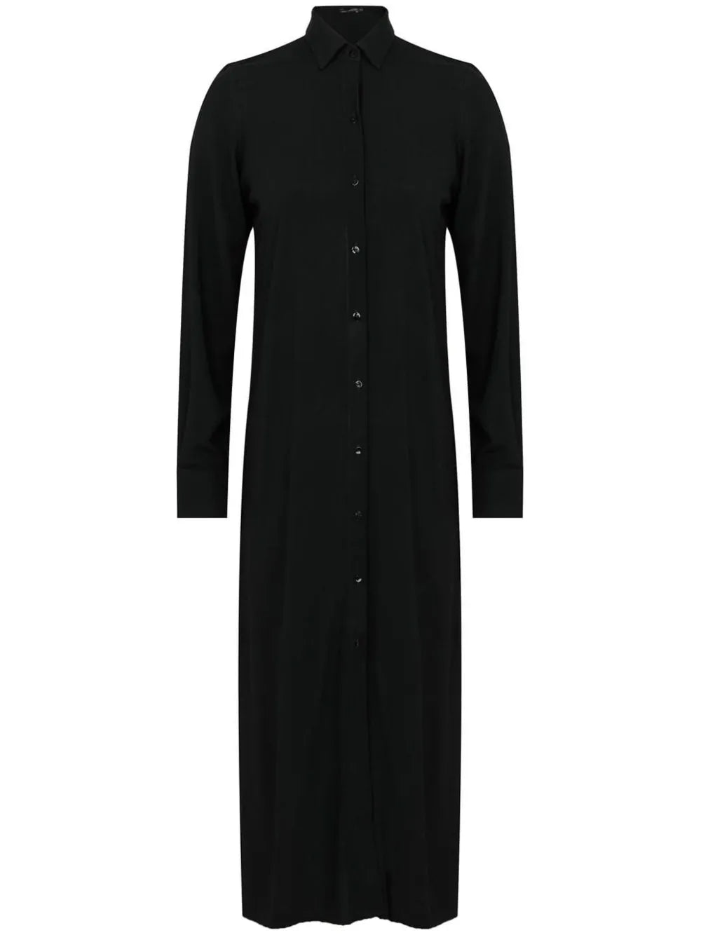 Long-Sleeve Buttoned Shirt Dress