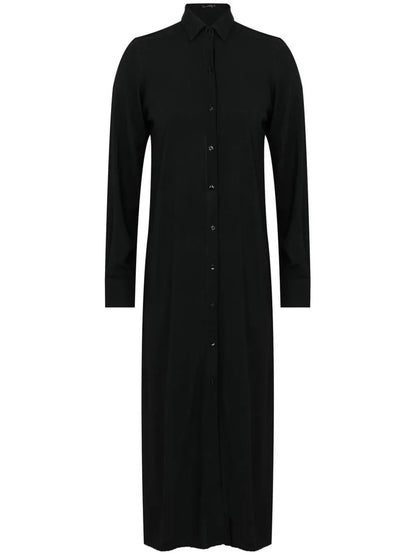 Long-Sleeve Buttoned Shirt Dress
