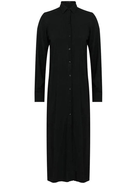 Long-Sleeve Buttoned Shirt Dress