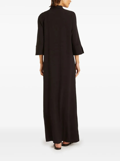 Long-Sleeve Buttoned Shirt Dress