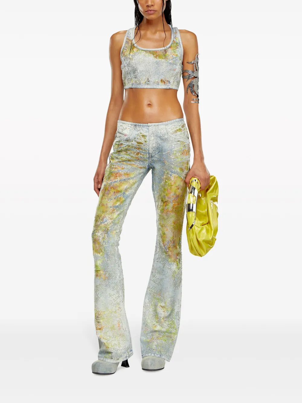 De-Detop-Fse Devoré Crop Top