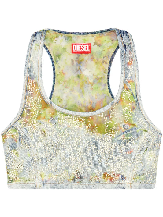 De-Detop-Fse Devoré Crop Top