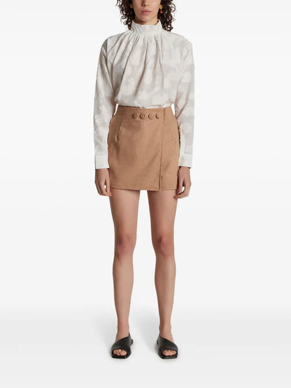 Decorative Buttoned Shorts