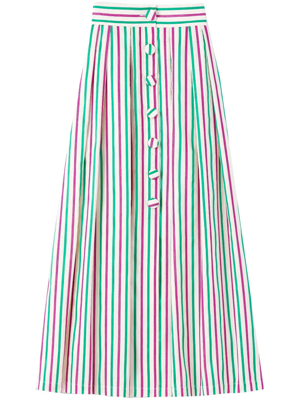 Striped Buttoned Skirt