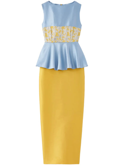 Cy Peplum-Waist Midi Dress