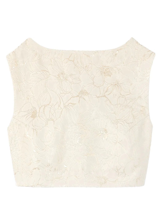 Jacquard Sleeveless Top