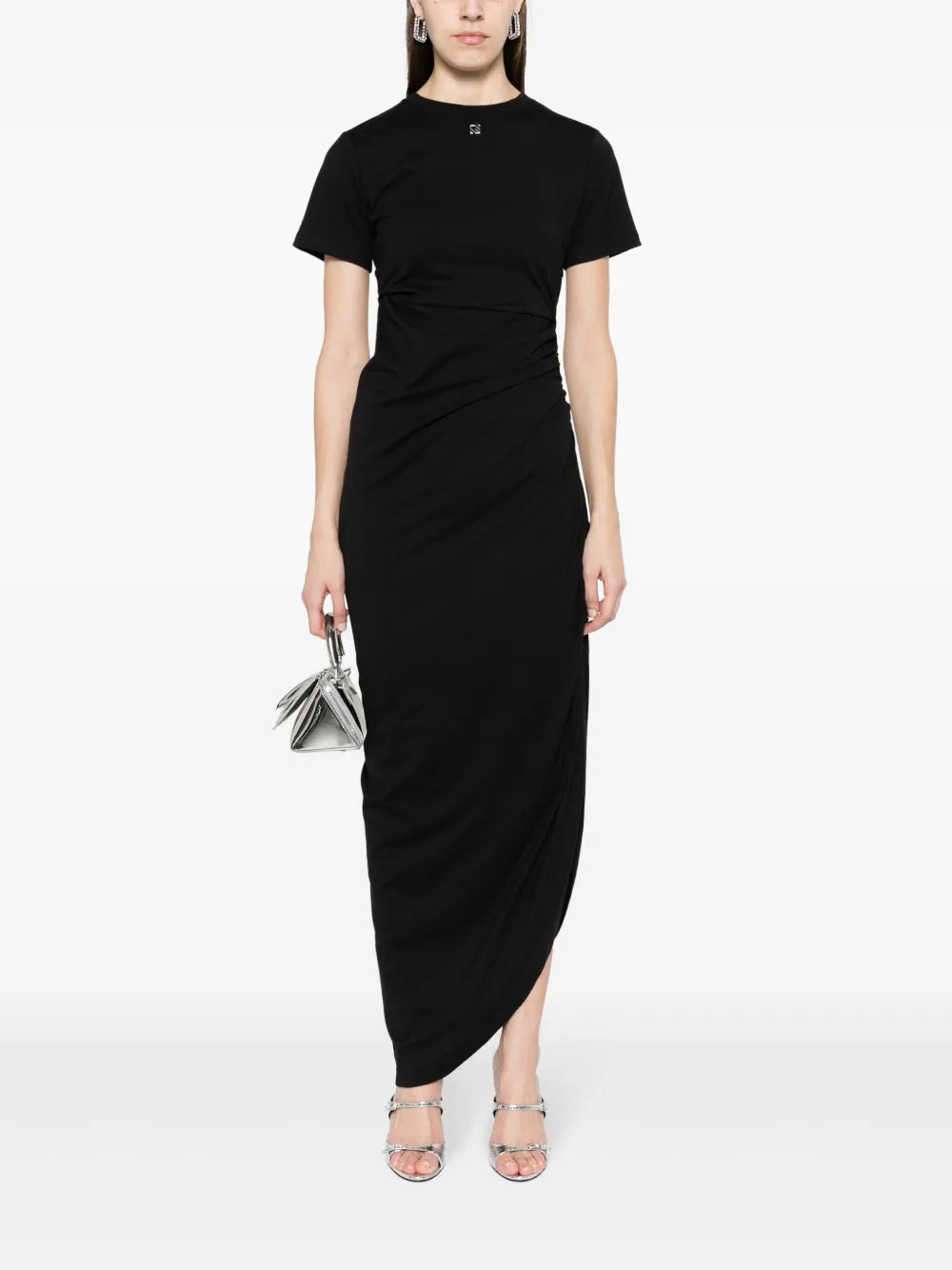 Draped Maxi T-Shirt Dress