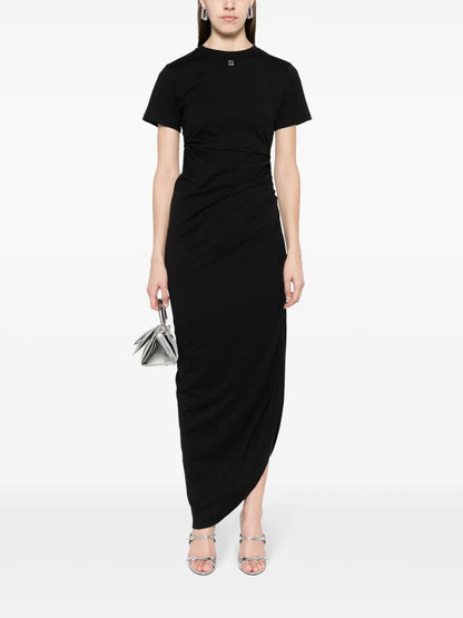 Draped Maxi T-Shirt Dress