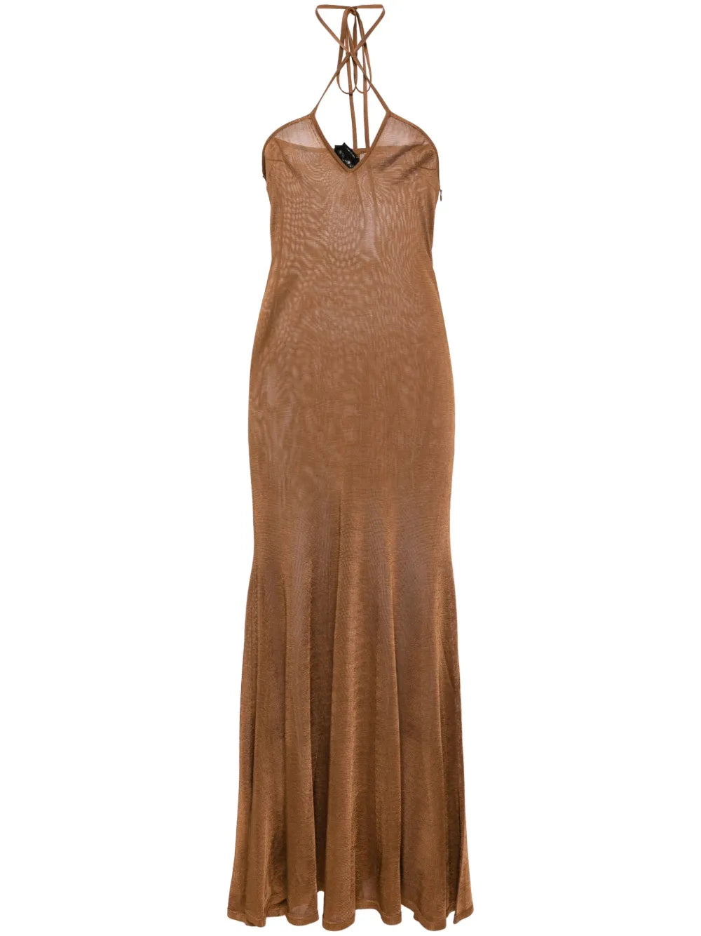Halterneck Flared Maxi Dress