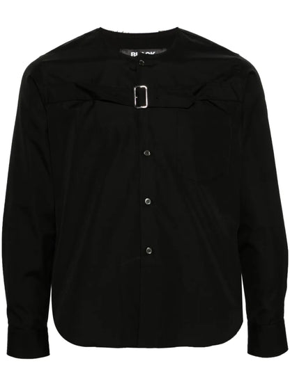 Buckle-Detailed Poplin Shirt
